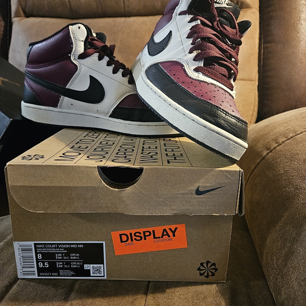 Nike Court Vision Mid NN in Black and White - Picture 3 of 5